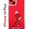 Чехол-накладка Apple iPhone 14 Plus (625954) Kruche PRINT Девочка с зонтом