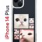 Чехол-накладка iPhone 14 Plus Kruche Print Коты