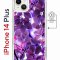 Чехол-накладка Apple iPhone 14 Plus (625965) Kruche PRINT Purple leaves