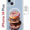 Чехол-накладка iPhone 14 Plus Kruche Magnet Print Donuts