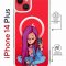 Чехол-накладка Apple iPhone 14 Plus (625962) Kruche PRINT Pink Hair