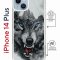 Чехол-накладка Apple iPhone 14 Plus (625962) Kruche PRINT Волк
