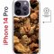 Чехол-накладка Apple iPhone 14 Pro (625964) Kruche PRINT Котик с рыбками