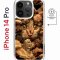 Чехол-накладка Apple iPhone 14 Pro (625964) Kruche PRINT Котик с рыбками