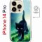Чехол-накладка Apple iPhone 14 Pro (625964) Kruche PRINT Черный кот