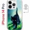 Чехол-накладка Apple iPhone 14 Pro (625964) Kruche PRINT Черный кот