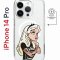 Чехол-накладка Apple iPhone 14 Pro (625964) Kruche PRINT Tattoo Girl