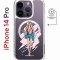 Чехол-накладка Apple iPhone 14 Pro (625964) Kruche PRINT Fashion Girl