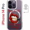 Чехол-накладка iPhone 14 Pro Kruche Magnet Print Red lipstick