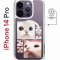 Чехол-накладка Apple iPhone 14 Pro (625964) Kruche PRINT Коты