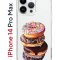 Чехол-накладка Apple iPhone 14 Pro Max (625953) Kruche PRINT Donuts