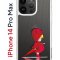 Чехол-накладка Apple iPhone 14 Pro Max (625953) Kruche PRINT Девочка с зонтом