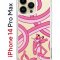 Чехол-накладка iPhone 14 Pro Max Kruche Print Розовая Пантера