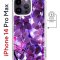 Чехол-накладка iPhone 14 Pro Max Kruche Magnet Print Purple leaves