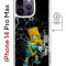 Чехол-накладка iPhone 14 Pro Max Kruche Magnet Print Барт Симпсон