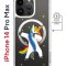 Чехол-накладка iPhone 14 Pro Max Kruche Magnet Print Единорожка