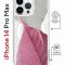Чехол-накладка iPhone 14 Pro Max Kruche Magrope Print Pink and white