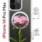 Чехол-накладка iPhone 14 Pro Max Kruche Magrope Print Пион