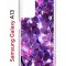 Чехол-накладка Samsung Galaxy A13 Kruche Print Purple leaves