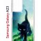 Чехол-накладка Samsung Galaxy A23 Kruche Print Черный кот