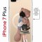 Чехол-накладка Apple iPhone 7 Plus (626141) Kruche PRINT Девочка с мишкой