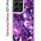 Чехол-накладка Samsung Galaxy S21 Ultra Kruche Print Purple leaves