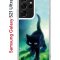 Чехол-накладка Samsung Galaxy S21 Ultra/S30 Ultra Kruche Print Черный кот