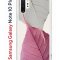 Чехол-накладка Samsung Galaxy Note 10+ Kruche Print Pink and white