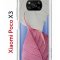 Чехол-накладка Xiaomi Poco X3/Poco X3 Pro Kruche Print Pink and white