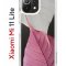 Чехол-накладка Xiaomi Mi 11 Lite/Mi 11 Lite 5G Kruche Print Pink and white