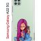 Чехол-накладка Samsung Galaxy A22s 5G (625952) Kruche PRINT Pink Hair