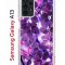 Чехол-накладка Samsung Galaxy A13 Kruche Print Purple leaves
