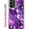 Чехол-накладка Samsung Galaxy A23 Kruche Print Purple leaves
