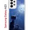 Чехол-накладка Samsung Galaxy A23 (630893) Kruche PRINT Лунный кот