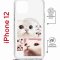 Чехол-накладка iPhone12/12 Pro Kruche Magrope Print Коты