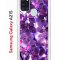 Чехол-накладка Samsung Galaxy A21S Kruche Print Purple leaves