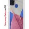 Чехол-накладка Samsung Galaxy A21S (587676) Kruche PRINT Pink and white