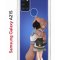 Чехол-накладка Samsung Galaxy A21S (587676) Kruche PRINT Девочка с мишкой