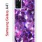 Чехол-накладка Samsung Galaxy A41 (587678) Kruche PRINT Purple leaves