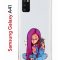 Чехол-накладка Samsung Galaxy A41 Kruche Print Pink Hair