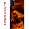 Чехол-накладка Samsung Galaxy A41 Kruche Print Конь огонь
