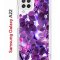 Чехол-накладка Samsung Galaxy A22/M22/M32 Kruche Print Purple leaves