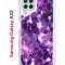 Чехол-накладка Samsung Galaxy A22/M22/M32 Kruche Print Purple leaves