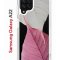 Чехол-накладка Samsung Galaxy A22/M22/M32 Kruche Print Pink and white