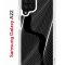Чехол-накладка Samsung Galaxy A22 (606545) Kruche PRINT Line black