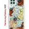Чехол-накладка Samsung Galaxy A22 Kruche Print Ягоды и Цветы