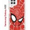 Чехол-накладка Samsung Galaxy A22/M22/M32 Kruche Print Человек-Паук красный