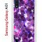 Чехол-накладка Samsung Galaxy A01/A015 (583858) Kruche PRINT Purple leaves
