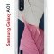 Чехол-накладка Samsung Galaxy A01/A015 Kruche Print Pink and white