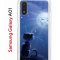 Чехол-накладка Samsung Galaxy A01/A015 (583858) Kruche PRINT Лунный кот